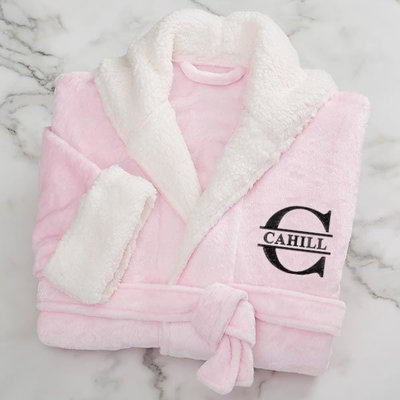 Polyester and Synthetic Fleece Girl / Woman+ Mid-Calf Bathrobe with Pockets and Hood for Kids