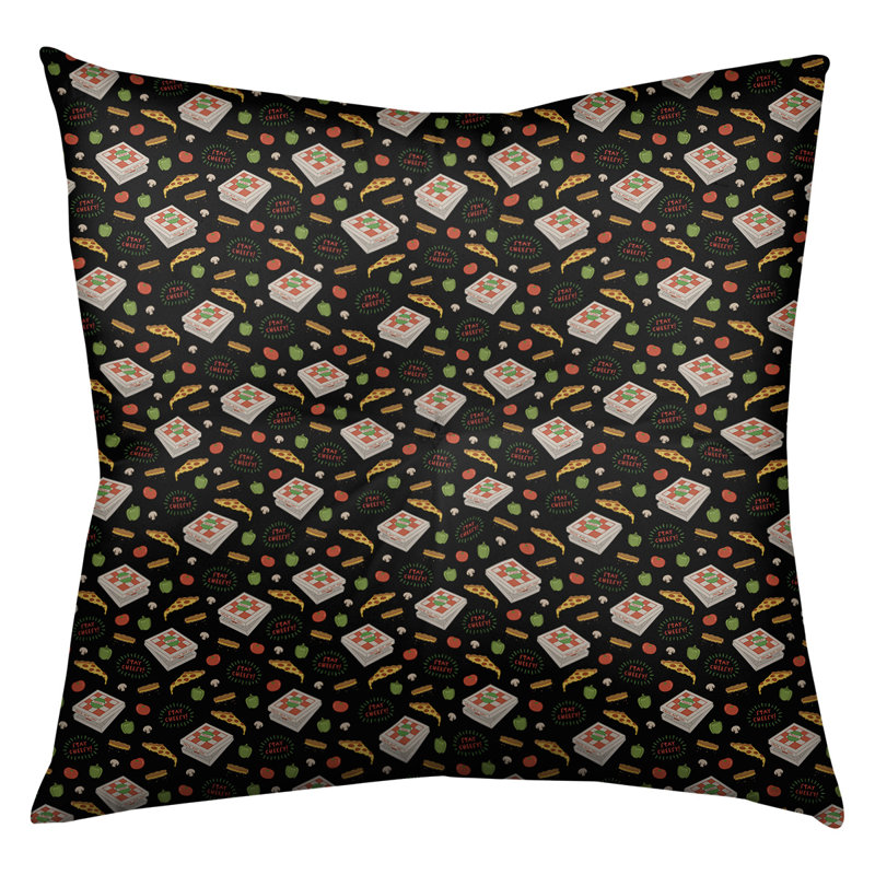 Coussin de sol Katelyn Elizabeth, 26 po x 26 po, Noir
