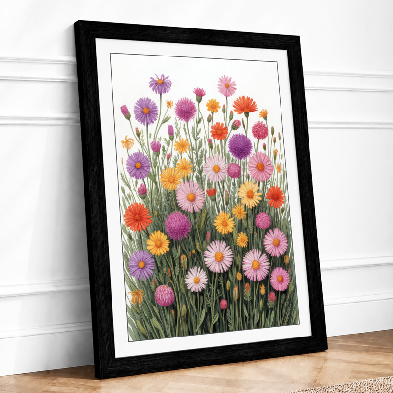 Garden Blooms Botanical - Print, Black, A3 - 42.0 x 29.7 cm