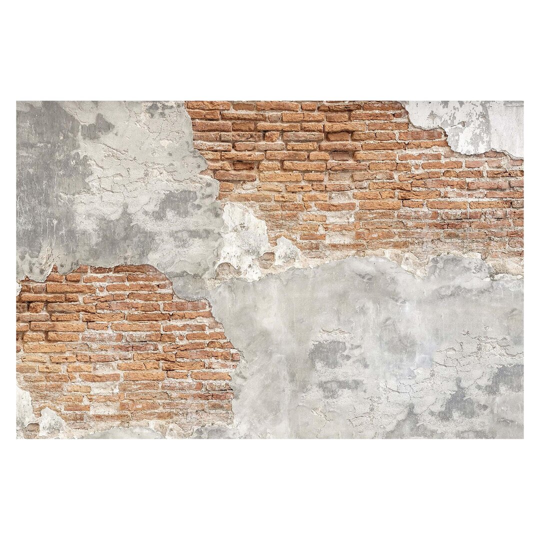 Strukturierte Fototapete Shabby Brick Wall 2,9 m x 432 cm