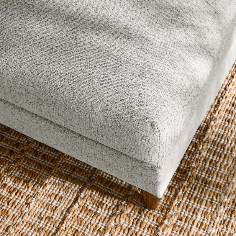 Modway Zoya Upholstered Ottoman, Gray 100% Polyester