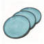 Assiettes en grès ondulé 10 pouces, ensemble de 6 (bleu)