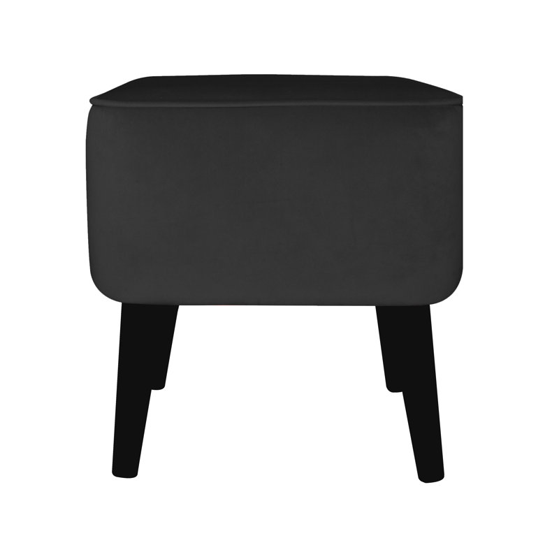 40cm Wide Square Solid Colour Standard Ottoman, Graphite