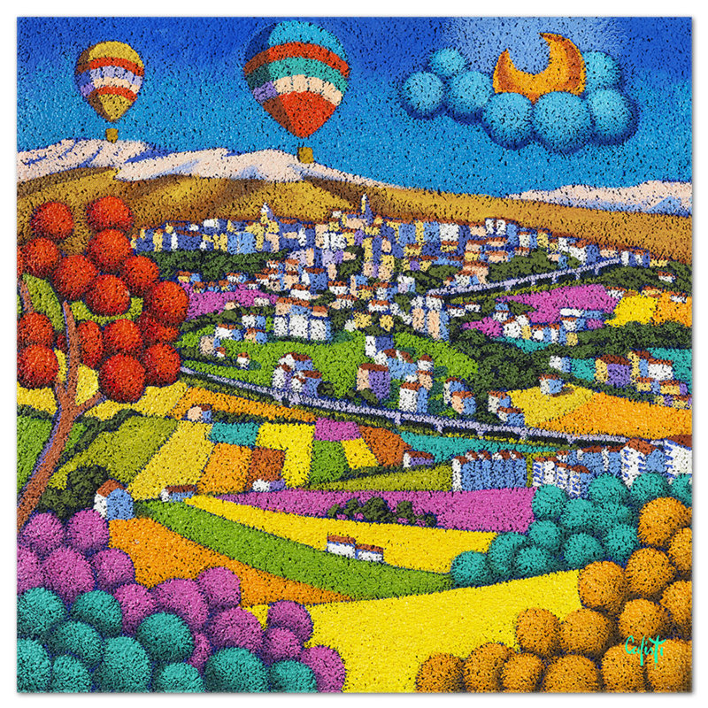 Mountain Landscape by Stefano Calisti - No Frame Print on Plastic / Acrylic, 65cm H x 65cm W