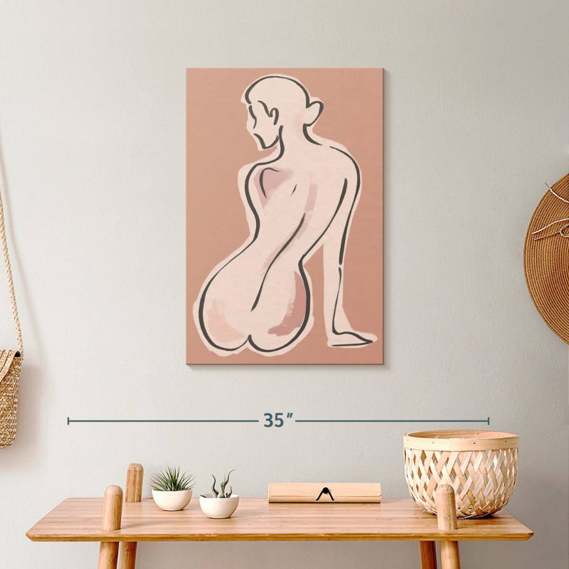 Belles lignes féminines sur toile, H 24 po x l 16 po x P 1,25 po