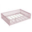 Ensemble de lit de sol moderne Twinkle avec porte, bois d'hévéa et garde-corps de sécurité-115630473-115630469