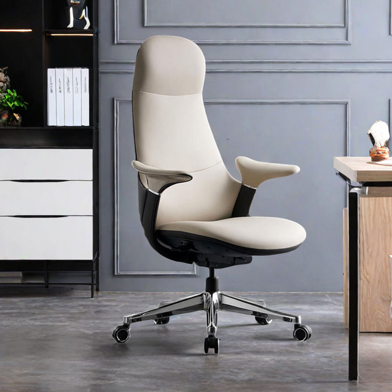 Task Chair with Headrest, Beige