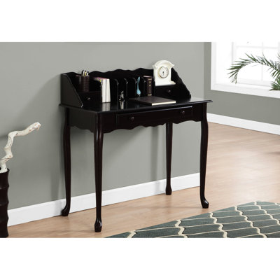 Bureau traditionnel en bois brun pour bureau - 36 po avec tiroirs de rangement et optimisation de l'espace de travail à domicile