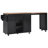 85.5" Kitchen Island with Extendable Dining Table, Kitchen Storage Table with 3 Side Open Shelves, Rolling Kitchen Island with Power Outlet, 3 Drawers, 2 Doors, for Kitchen, Dining Room, Black-2112123242