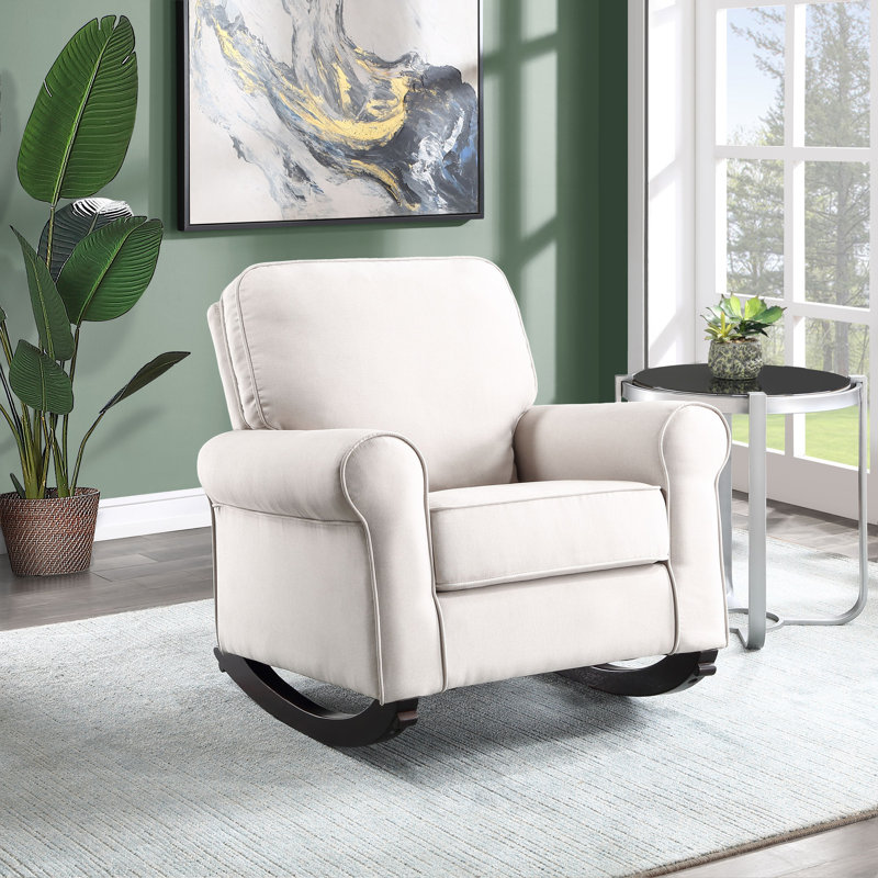 Chaise berçante en tissu