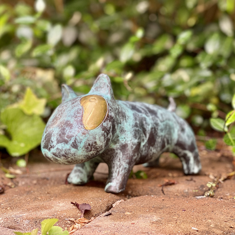 Bronze Spuds Dog Table-top Sculpture