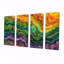 «Rainbow Stone Structure Waves - Art mural en marbre», 4 pièces-569561398