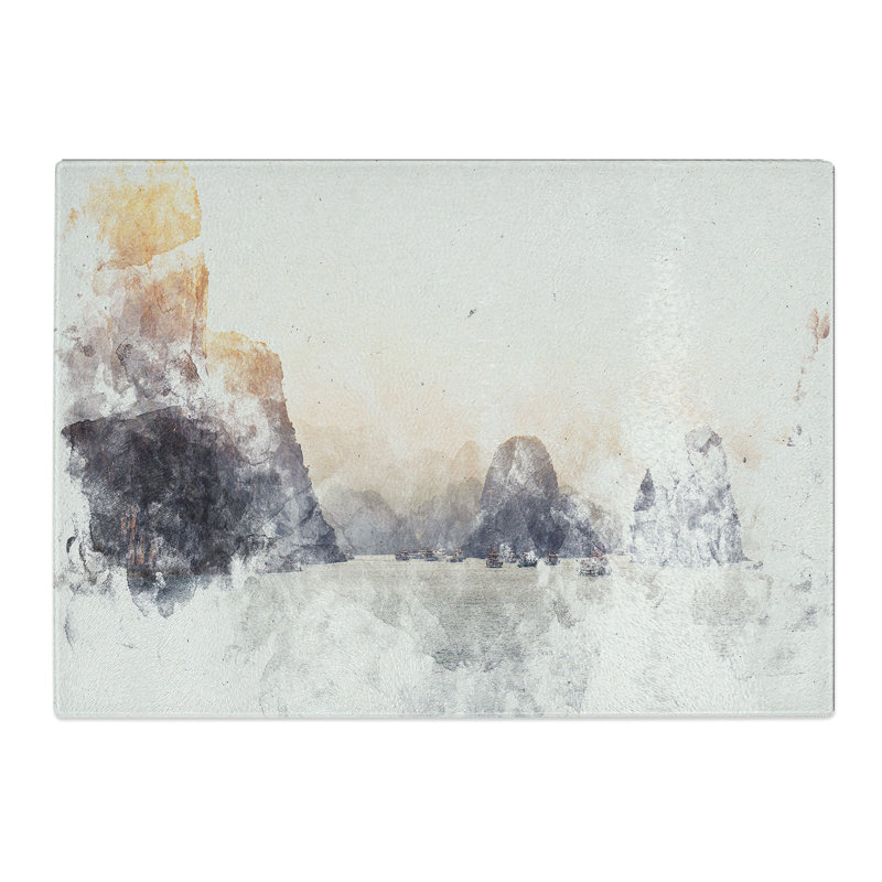 Tempered Glass Ha Long Bay in Vietnam Chopping Board, 28.5 cm x 39 cm