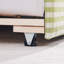 Lit de jour en vichy double avec couchette simple sans sommier, avec port USB et adorable tissu en forme de vague-130631871-130631874