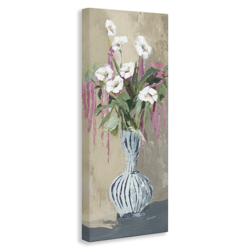 Elegance Unfolded Flowers Canvas, design by Susan Pepe, 30" H x 13" W