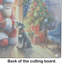 Schnauzer et le Père Noël, planche à découper en verre