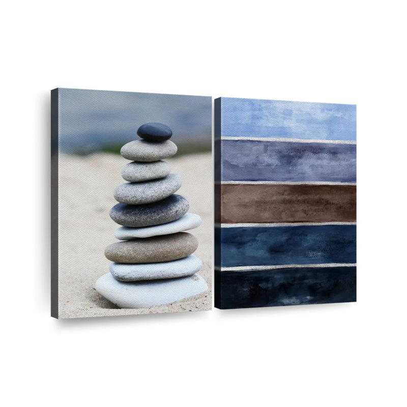 Impression sur toile Zen Stones Balance, H 12 po x l 17 po x P 1 po