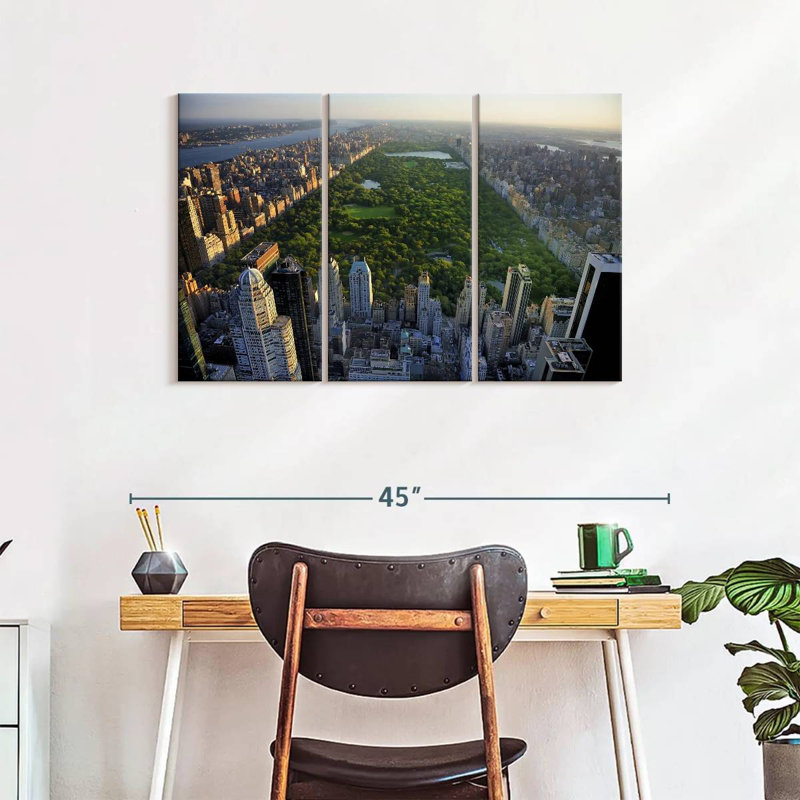 " Central Park " 3 - Pieces, 24" H x 38" W x 1.25" D