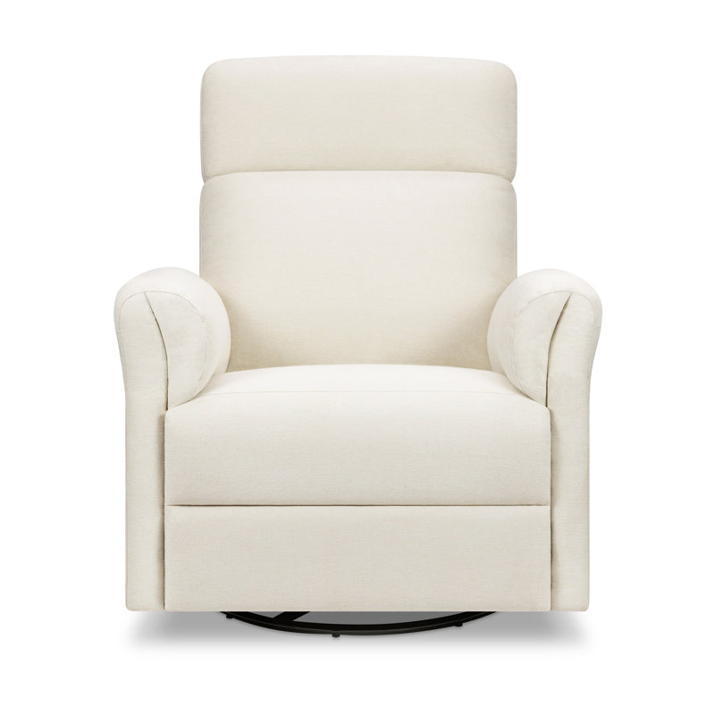 Suzy Flex Recliner and Swivel Glider  with Adjustable Arms and Headrest, Cream