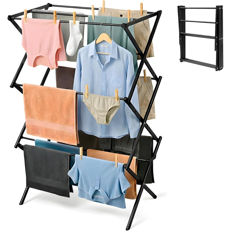 Metal Freestanding Drying Rack, Black