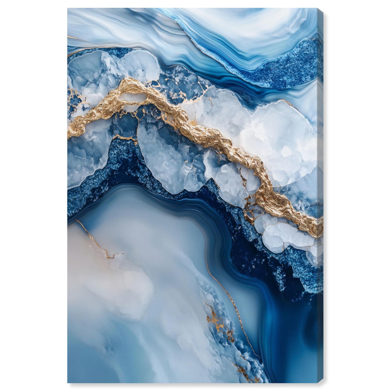 Décoration murale géode en toile Molten Topaz II par , H 15 po x l 15 po, Toile tendue