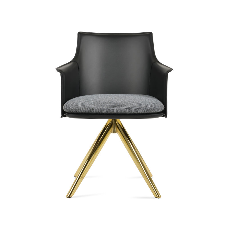 Fauteuil Briancon, Doré, Noir