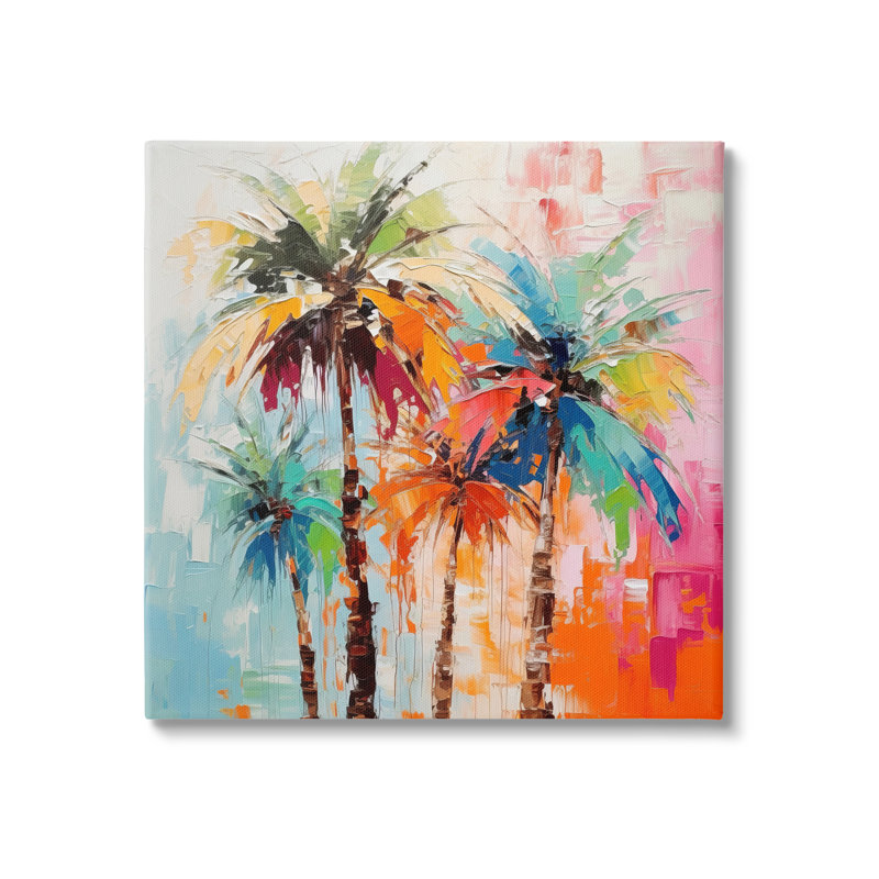 «Abstract Palm Tree» par Irena Orlov, reproduction d'art sur toile tendue, H 36 po x l 36 po