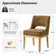 Chaise de salle à manger rembourrée avec dossier ouvert Kallas-2006508493