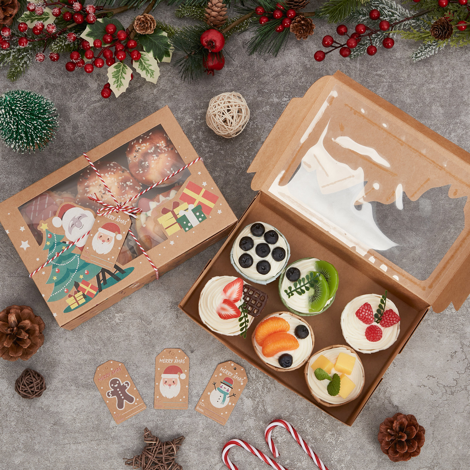 SAITI 24 Pieces Christmas Cookie Boxes For Gift Maldives