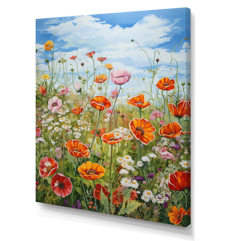 Célébration des fleurs sauvages de Spring Mountain, H 20 po x l 12 po x P 1 po, Toile tendue