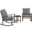 Ensemble de chaises berçantes 2 pièces (gris)-1077480484