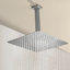 1-Spray Patterns With 2.5 GPM 15.7 In. Ceiling Mount Fixed Shower Head In Brushed Nickel