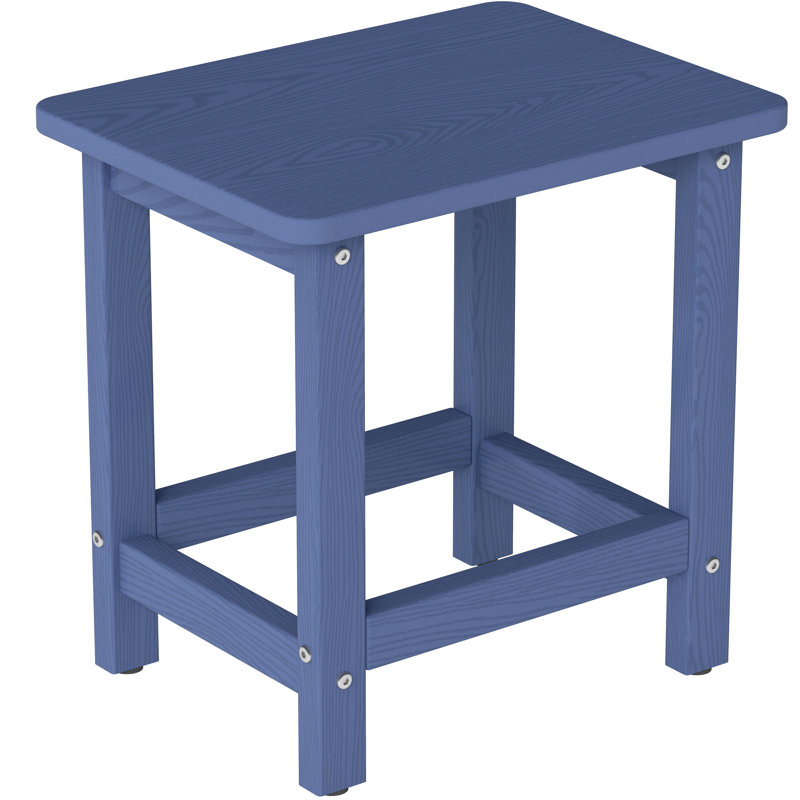 HIKHDPE All-weather Patio Adirondack Side Table Weatherproof & Durable Outdoor End Table, Navy