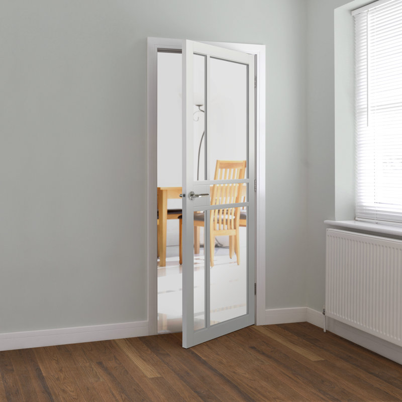 City Glass Door Prefinished, 198.1cm H x 76.2cm W x 3.5cm D