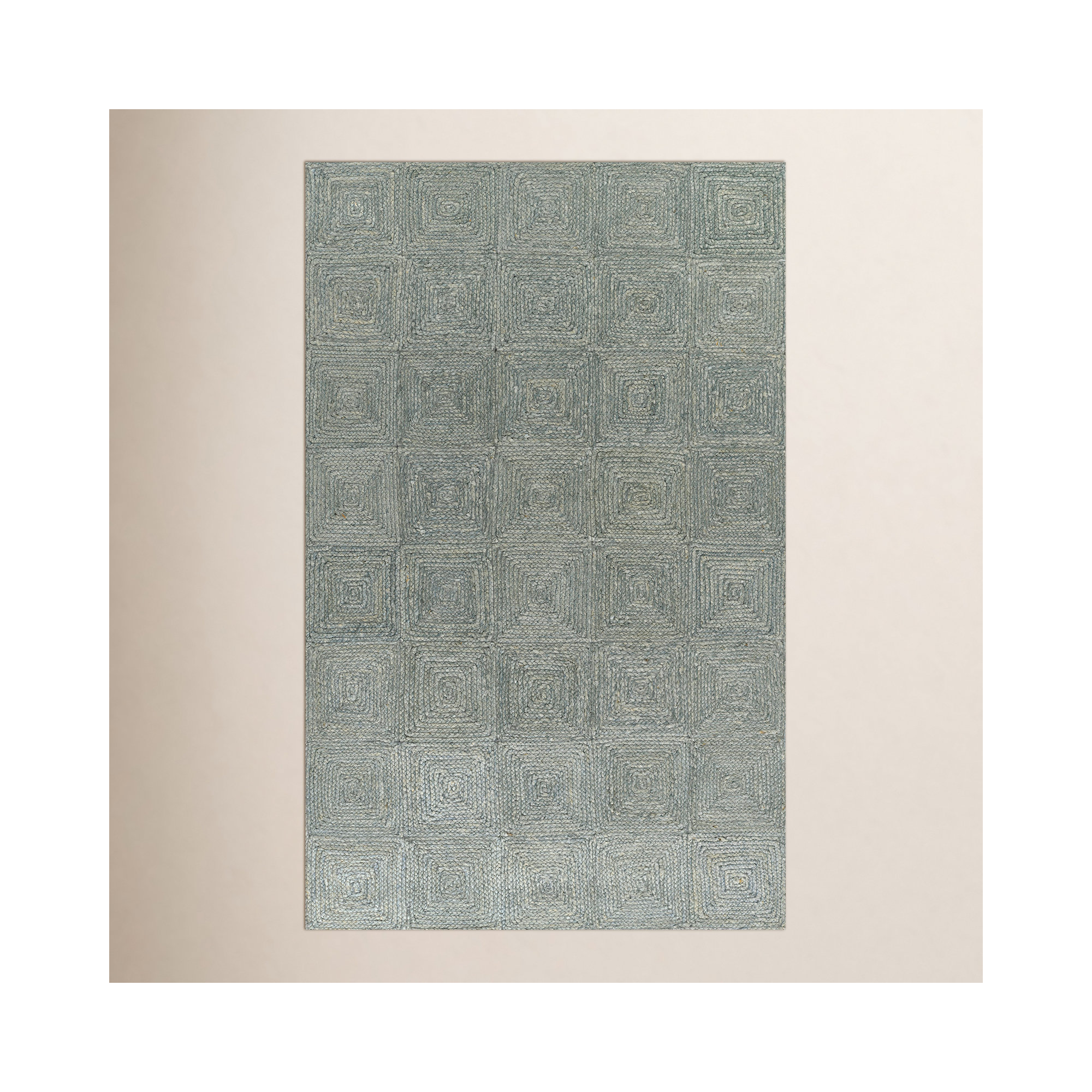 Momeni Maritime Hand Woven Jute Geometric Blue Area Rug 2' X 3', Rectangle 8'10" x 11'10"