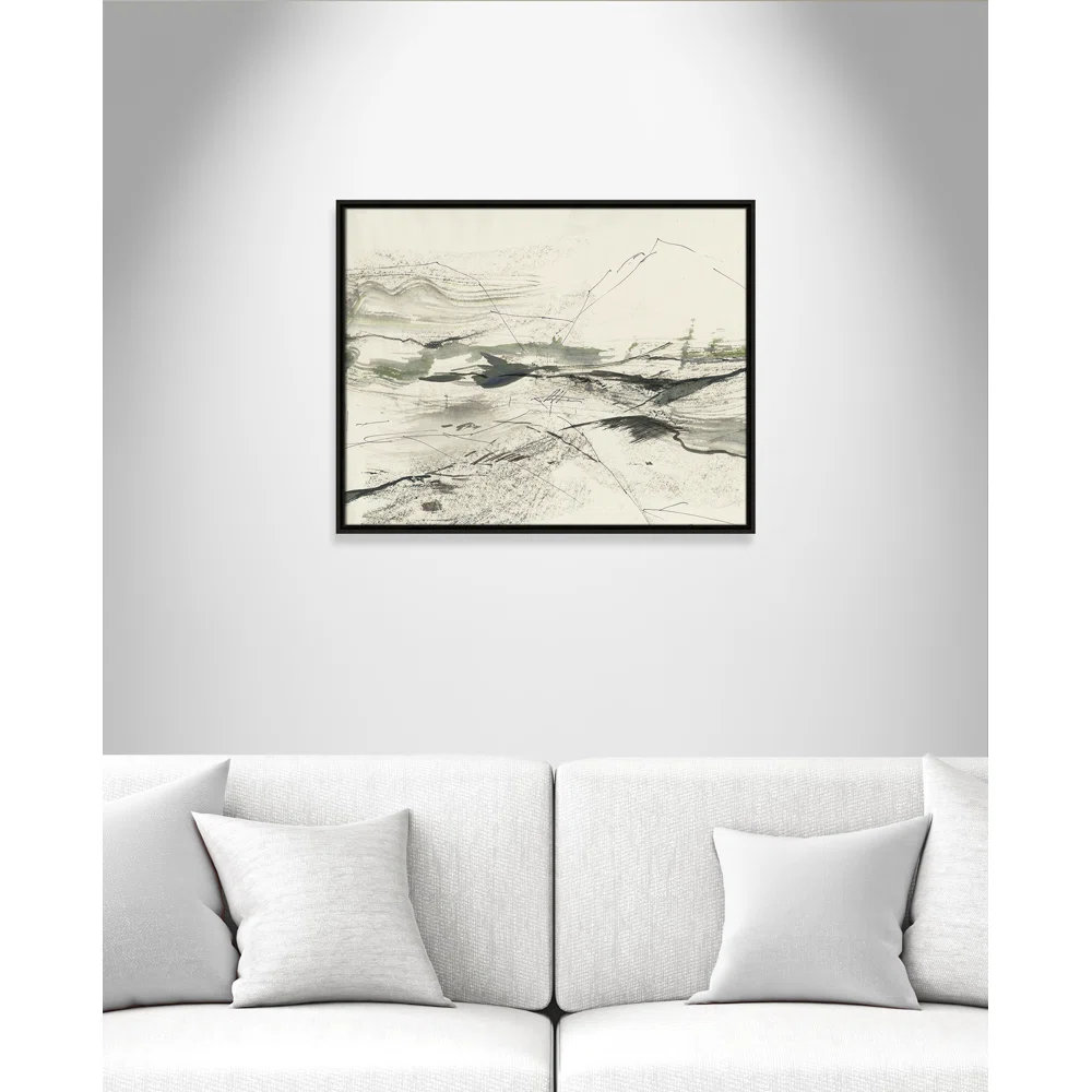 Green Sketches Print by PI Studio, No Mat, Espresso Floater Framed, 23.5" H x 29.5" W x 2" D