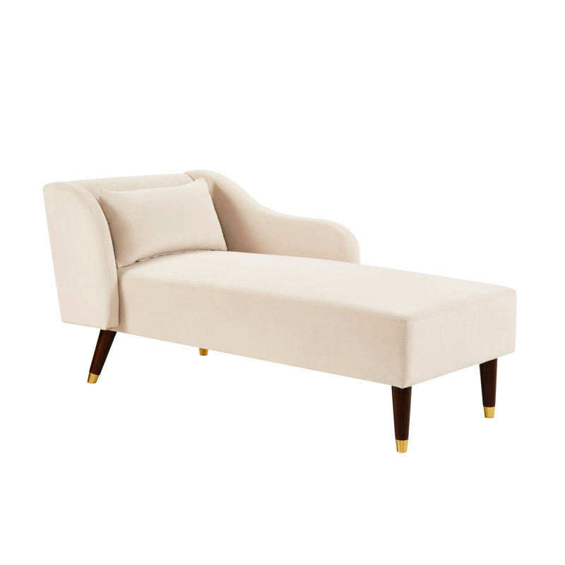 Chaise moderne en velours beige avec structure stable et rembourrage en mousse, Beige