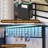 Twin Loft Bed With L-shaped Desk And 7 Storage Drawers,metal Twin Size Loft Bed For Led Lights And Charging Station, Safety Guardrail And Ladder,no Box Spring Needed, Black-927317986-936655610