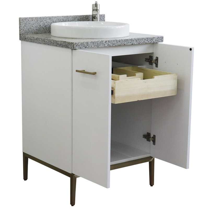 Ensemble de meuble-lavabo simple 25 po, gris