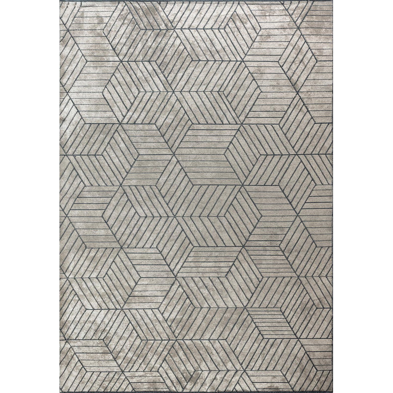 Rapture Geometric Shapes Area Rug, Rectangle 6'7" x 8'3"