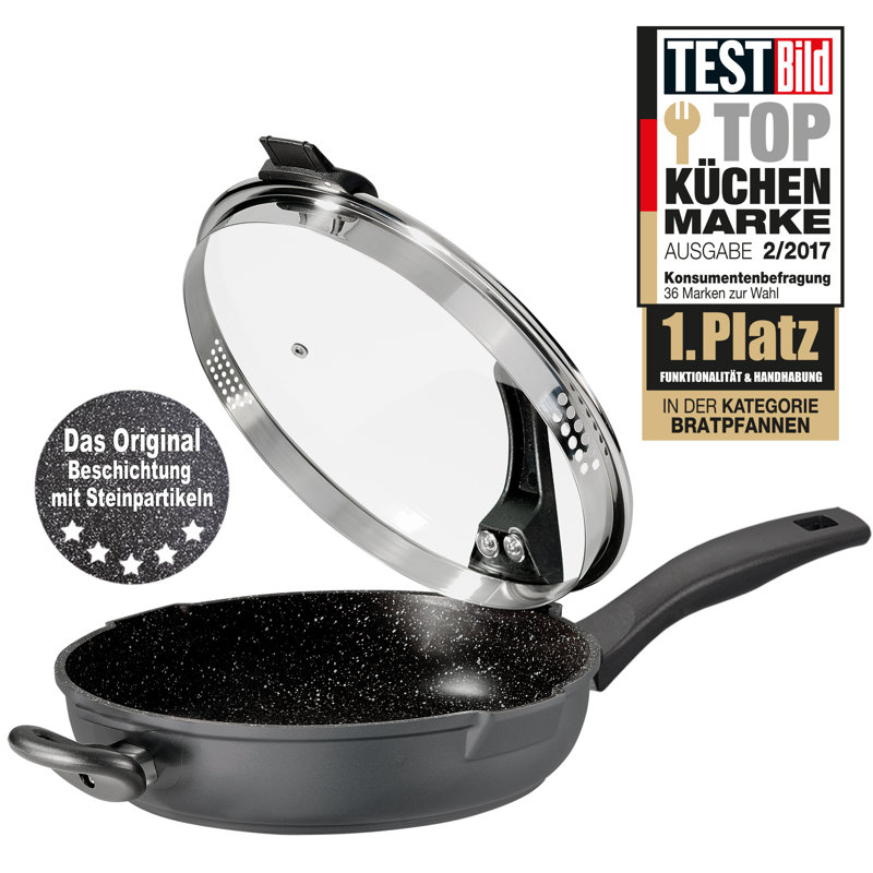 Stoneline Future Non-Stick Aluminum Saute Pan with Lid, 3.3 L
