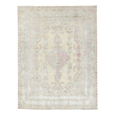 Distressed One-of-a-Kind 9'10X12'8 Hand Knotted Area Rug