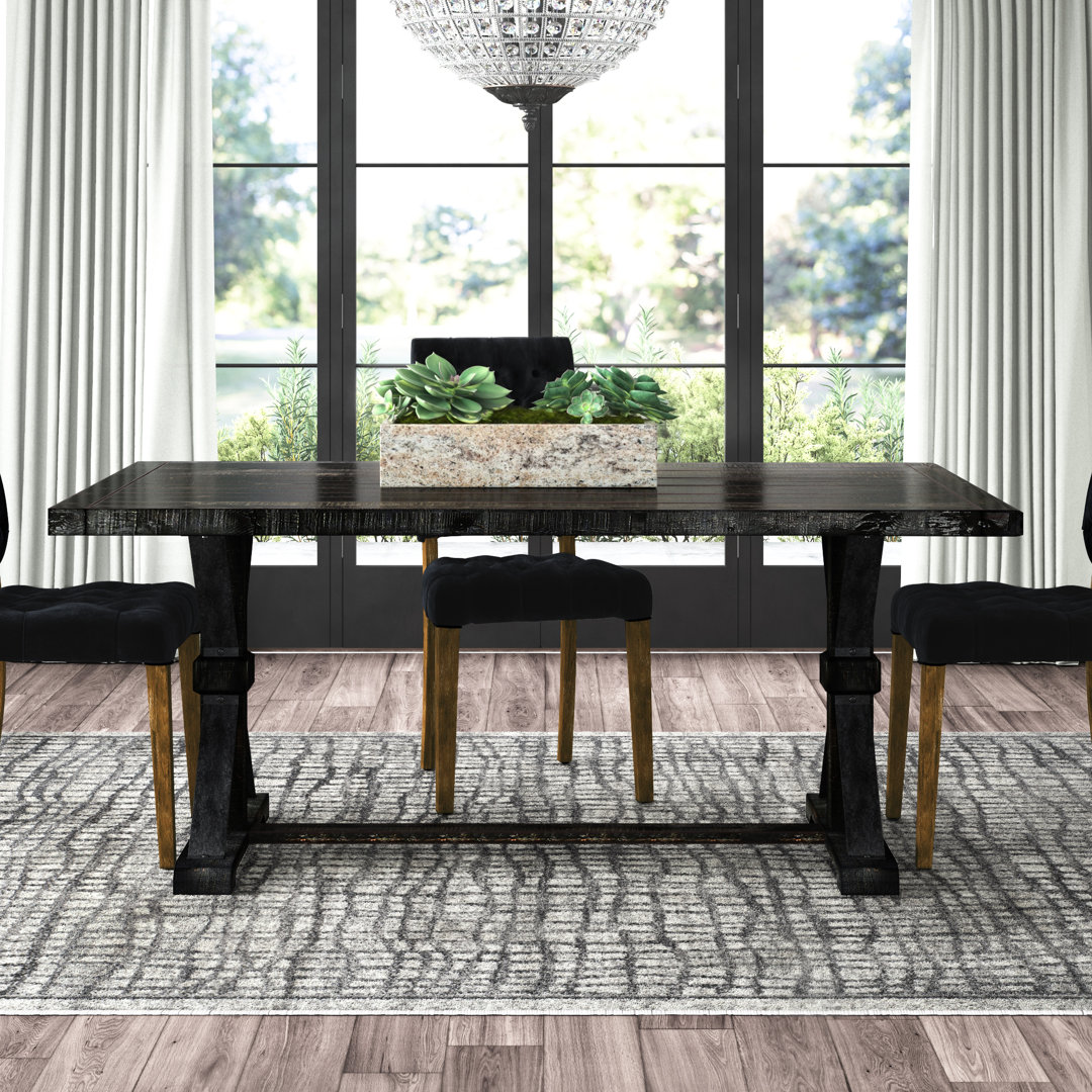 Julian Pine Solid Wood Base Dining Table Greyleigh™