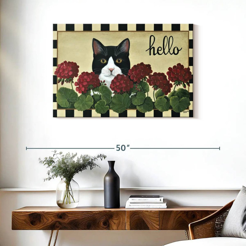 Brampt Cat Hello, 24" H x 36" W