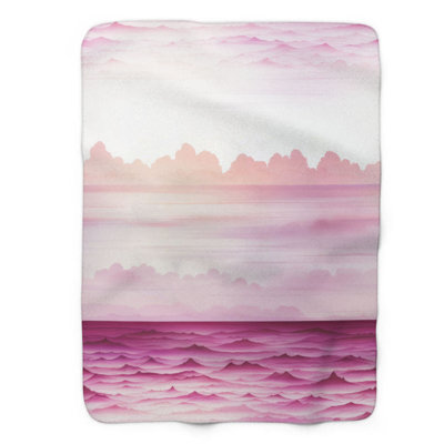 Romantic Blush - 1 Piece Premium Sherpa Blanket