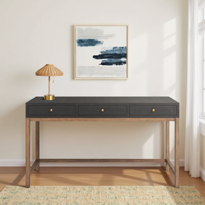 Hakana Solid Wood Base Writing Desk