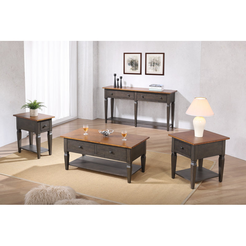 Dakota 4 - Piece Solid Wood Living Room Table Set