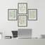 "Classic William Morris Abstracy", motif botanique floral encadré sur papier, impression de 4 pièces-97770764-97770769