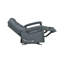 Fauteuil inclinable, cuir bleu-gris et similicuir-1990518205