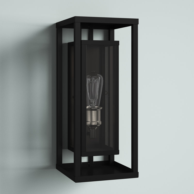 Plafonnier encastré d'extérieur 1 lumière Ignacio, Noir, H 13 po x l 5,25 po x P 6 po